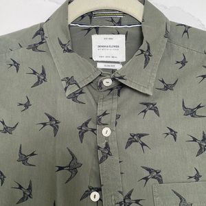 Denim & Flower Slim Fit mens casual short sleeve button down